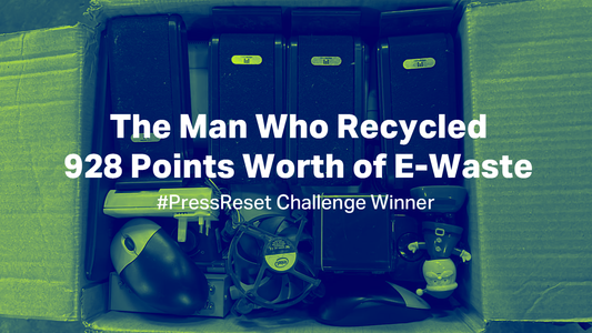 Press Reset Challenge Winner: How One Singapore Resident (Mr. J) Recycled 928 Points Worth of E-Waste
